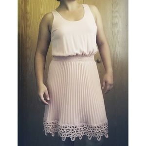Express Blush Pleated Dress